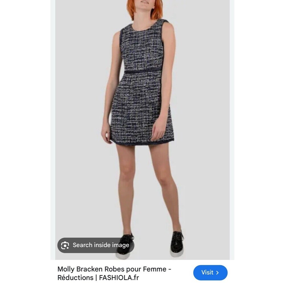 NWT Molly Bracken Dark Alix Mini Dress XS Academia Coquette Schoolgirl Career